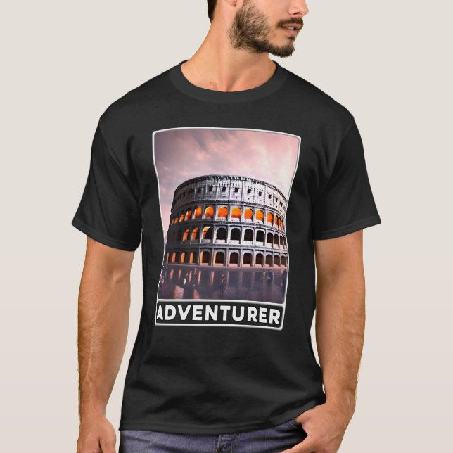 The Colosseum Rome Italy Adventurer T Shirt (Framsida)