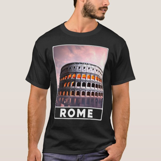 The Colosseum Rome Italy Souvenir T Shirt (Framsida)