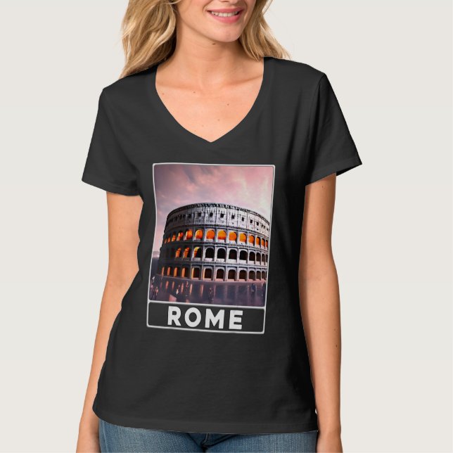 The Colosseum Rome Italy Souvenir T Shirt (Framsida)