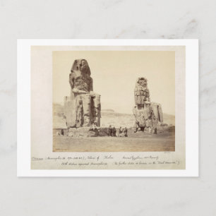 The Colossi of Memnon, statues of Amenhotep III, X Vykort