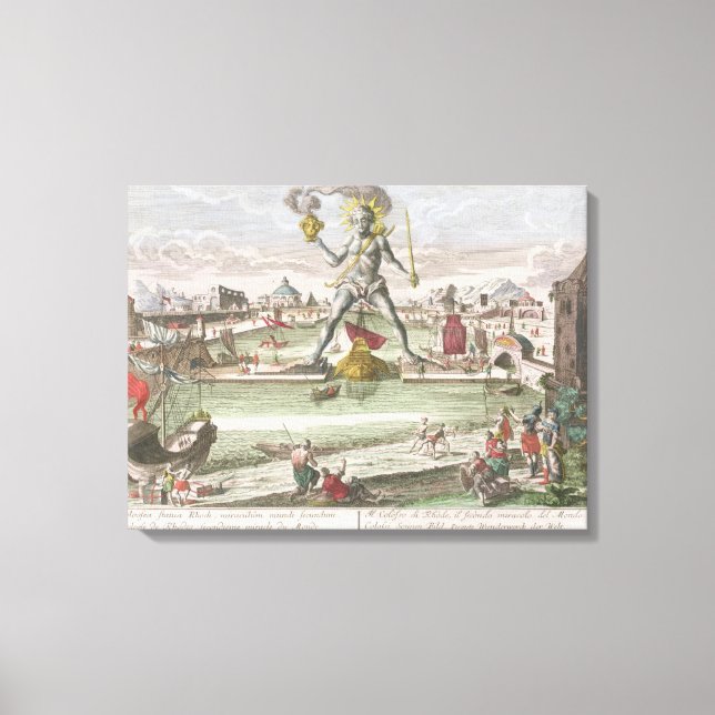 The Colossus of Rhodes, andra  i världen Canvastryck (Framsida)