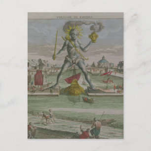 The Colossus of Rhodes, detalj på statustranden Vykort