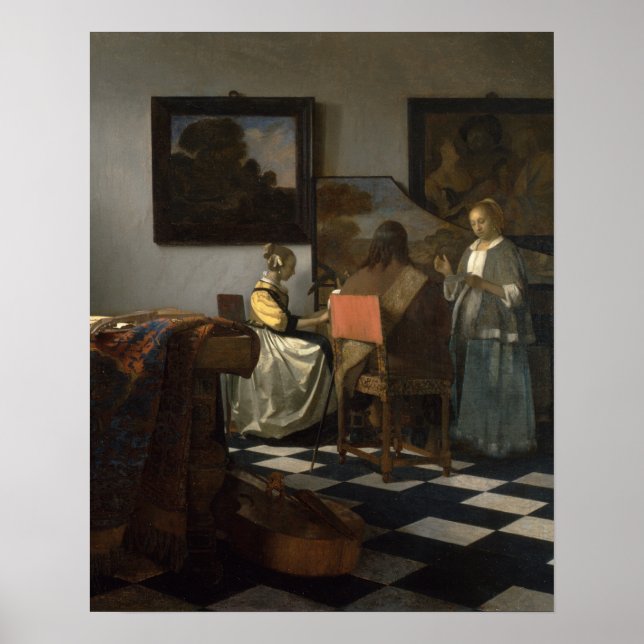 The Concert (c.1664) - Vermeer Poster (Framsidan)