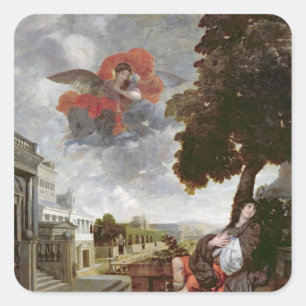 The Conversion of St. Augustine, 1663 Fyrkantigt Klistermärke