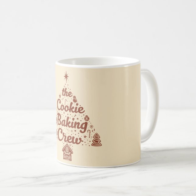 The Cookie Baking Crew Christmas Tree Design Kaffemugg (Framsida höger)