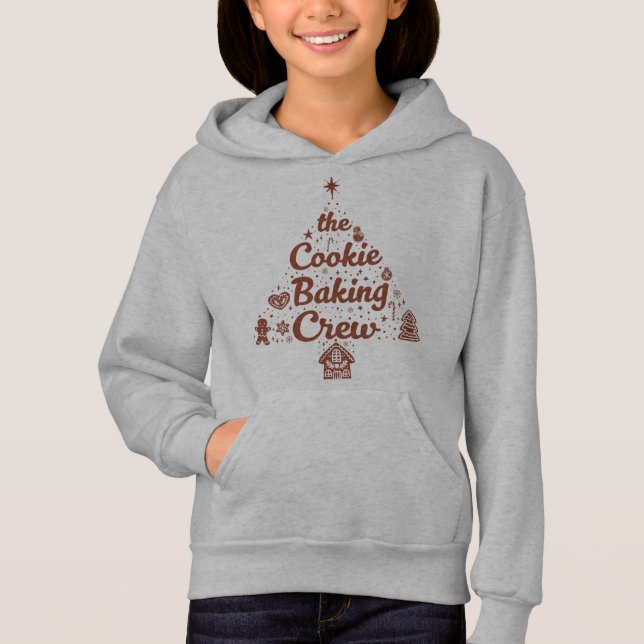 The Cookie Baking Crew Christmas Tree Design T Shirt (Framsida)