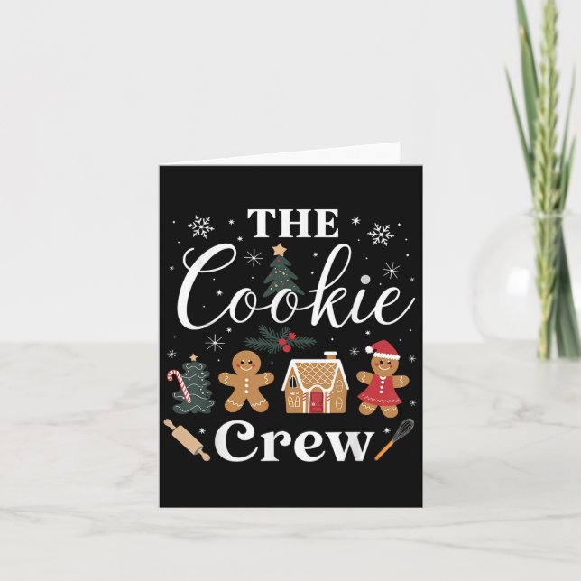 The Cookie Crew Christmas Baking Cookie Lover Kids Kort (Framsida)