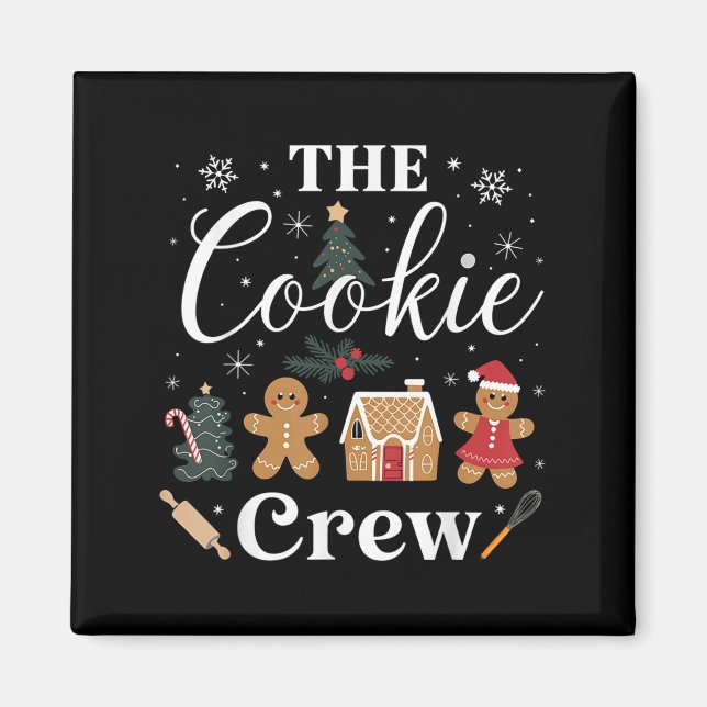 The Cookie Crew Christmas Baking Cookie Lover Kids Magnet (Framsidan)