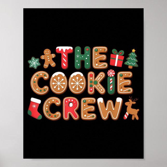 The Cookie Crew Christmas Baking Cookie Lover Kids Poster (Framsidan)