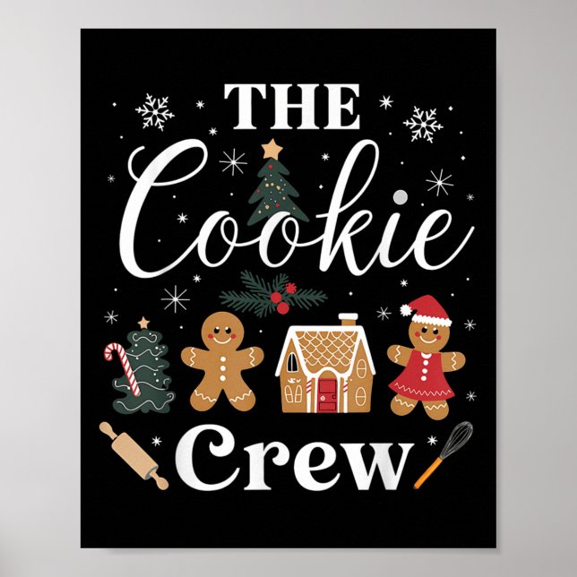 The Cookie Crew Christmas Baking Cookie Lover Kids Poster (Framsidan)