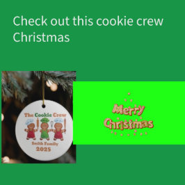 The cookie crew gingerbread  julgransprydnad keramik