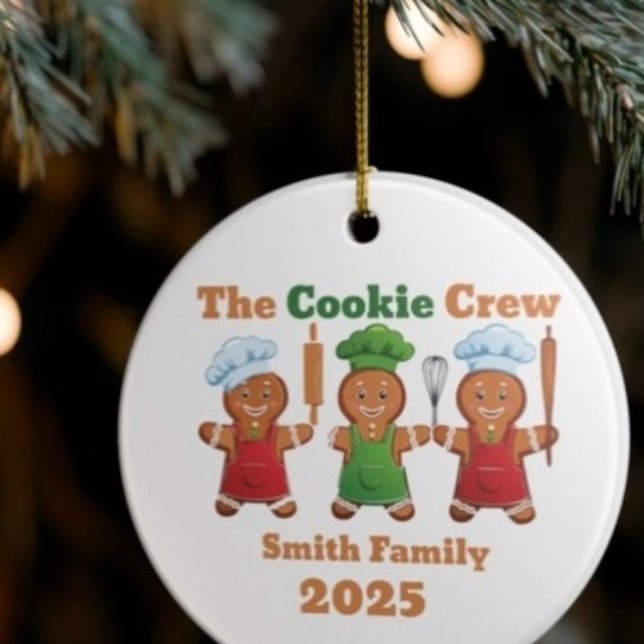 The cookie crew pepparkaksgubbe  julgransprydnad keramik (Skapare uppladdad)