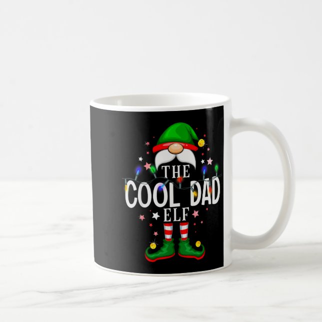 The Cool Dad Elf Christmas Family Pajama Party  Kaffemugg (Höger)