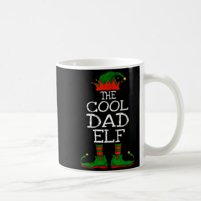 The Cool Dad Elf Family Matching Funny Christmas G Kaffemugg (Höger)