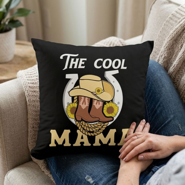 The Cool Mama | Västerländsk mors dag unik Kudde (Skapare uppladdad)