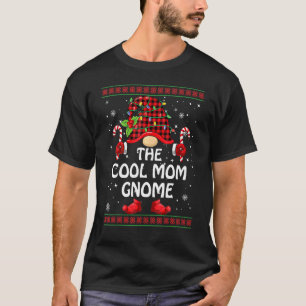 The Cool Mom Gnome Buffalo-rutig julgran Li T Shirt