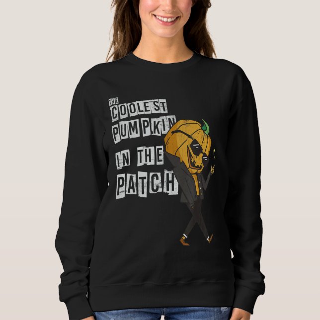 The Coolest Pumpkin In The Patch  Scarecrow Pumpki T Shirt (Framsida)