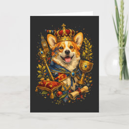 The Corgi King Helgkort