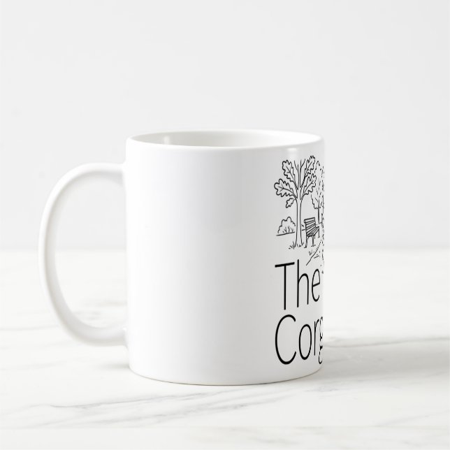 The Corgifather - Rolig Corgi Pappa Hundpromenerar Kaffemugg (Vänster)
