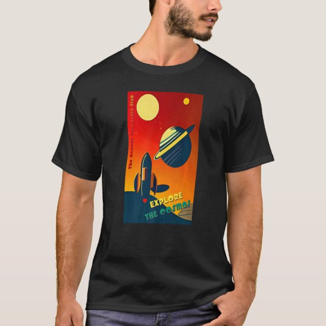 The Cosmic Explorers Club Explore The Cosmos (#09) T Shirt (Framsida)