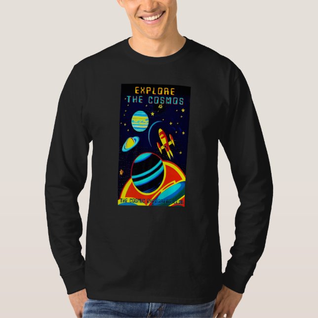 The Cosmic Explorers Club Explore The Cosmos (#14) T Shirt (Framsida)