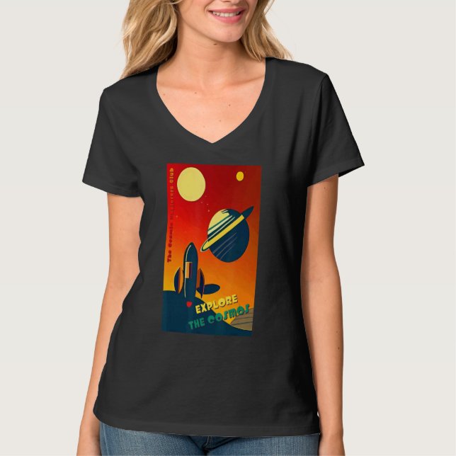 The Cosmic Explorers Club Utforska Kosmos (#09) T Shirt (Framsida)