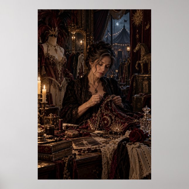 The Costume Keeper | Gothic Circus Fine Art Poster (Framsidan)