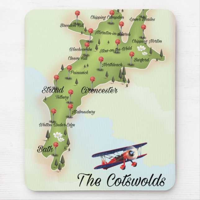 The Cotswolds Vintagekarta Musmatta (Framsidan)