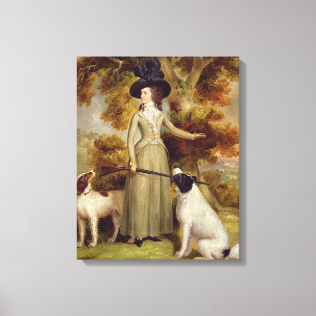 The Countess of Effingham with Gun and Shooting Do Canvastryck (Framsida)