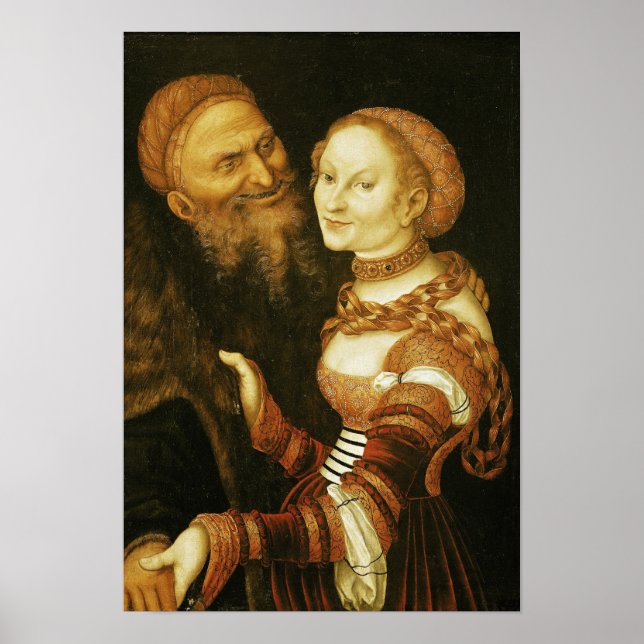 The Courtesan and the Old Man, 1530 Poster (Framsidan)