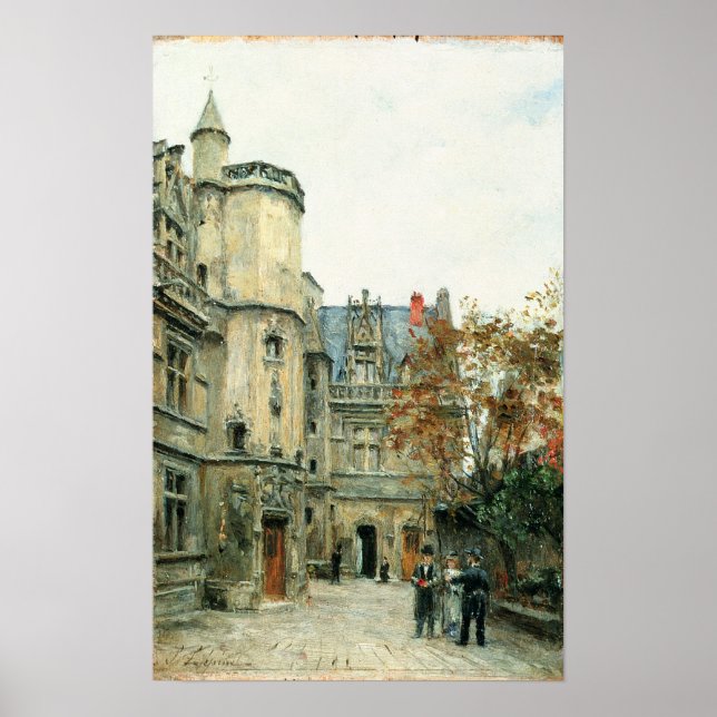 The Courtyard of the Museum of Cluny, 1878-80 Poster (Framsidan)
