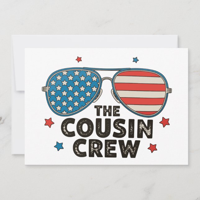 The Cousin Crew 250-årsjubileum 4:e Juli Inbjudningar (Framsida)