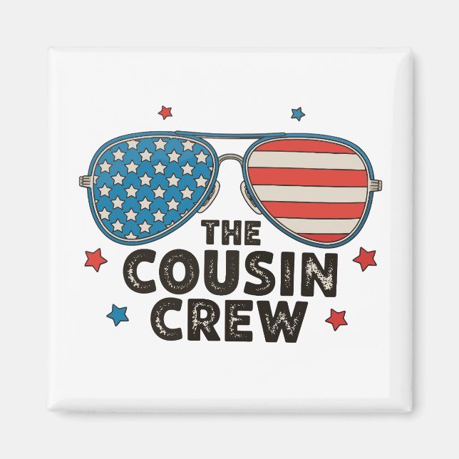 The Cousin Crew 250-årsjubileum 4:e juli Magnet (Framsidan)