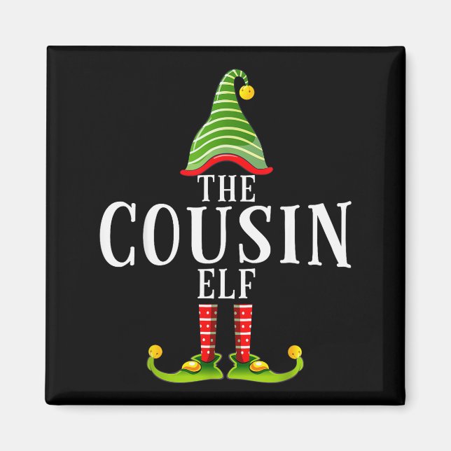 The Cousin Elf Funny Matching Pajama Xmas  Magnet (Framsidan)