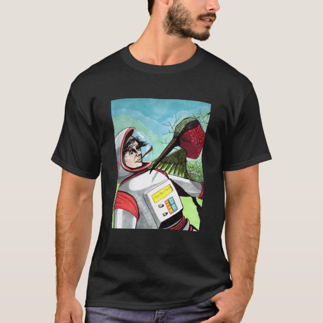 The Cover Up - Astronaut and Hummingbird T Shirt (Framsida)
