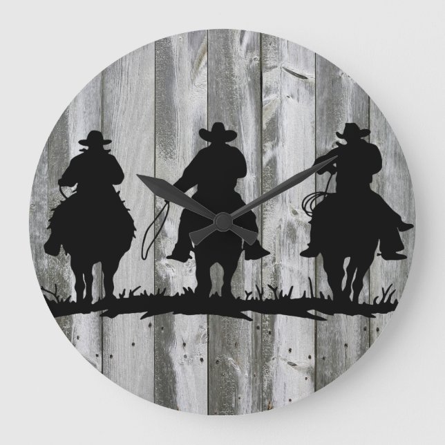 THE COWBOY WAY WALL CLOCK STOR KLOCKA (Framsida)