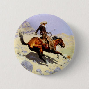 The Cowboyen av Remington, Vintage Cavalry Knapp