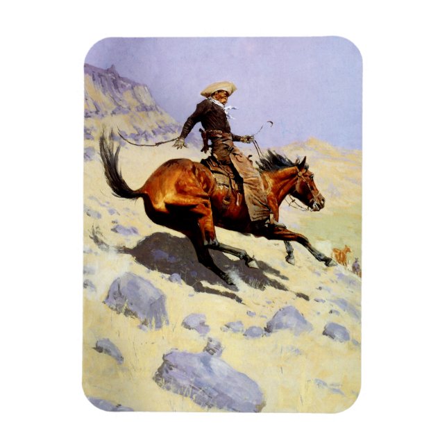 The Cowboyen av Remington, Vintage Cavalry Magnet (Vertikal)