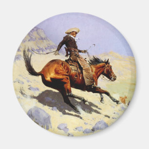The Cowboyen av Remington, Vintage Cavalry Magnet