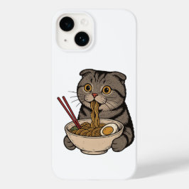 The Cozy Cat Slurping Noodles