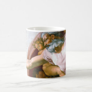 The Creation of Adam (detalj), Michelangelo Kaffemugg