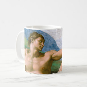 The Creation of Adam (detalj), Michelangelo Kaffemugg