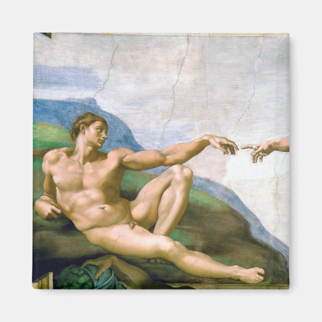 The Creation of Adam, Michelangelo, 1508-1512 Magnet (Framsidan)