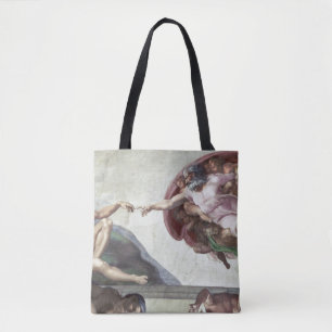 <The Creation of Adam> vid Michelangelo Tygkasse