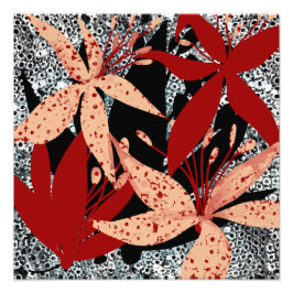 The Crimson Canopy Art Print by Beachside Designs  Fototryck