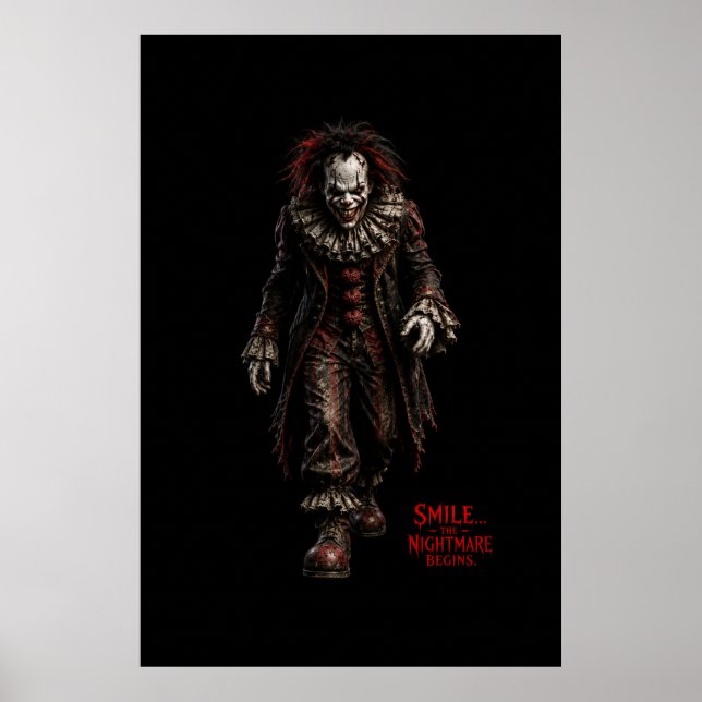 The Crimson Grin — Dark Circus Nightmare Poster (Framsidan)