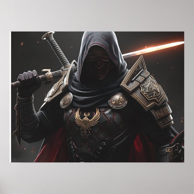 The Crimson Oathbreaker| Fantasy Warrior Poster (Framsidan)