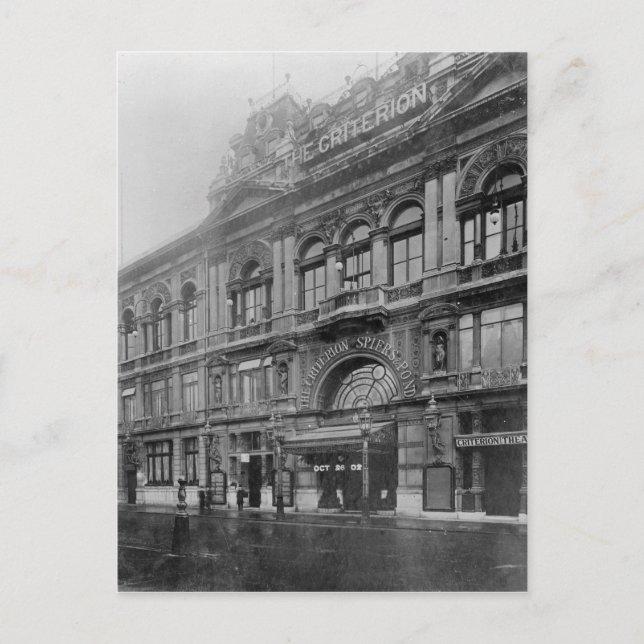 The Criterion Restaurant and Theater, 1902 Vykort (Framsida)
