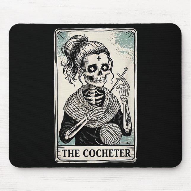 The Crocheter Tarot Card Funny Yarn Design  Musmatta (Framsidan)
