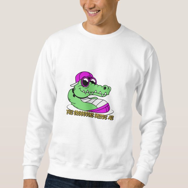 The Crocodile inside me | cute beautiful design Lång Ärmad Tröja (Framsida)